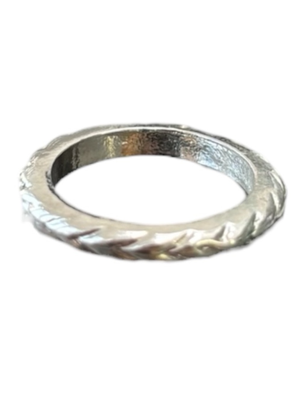 Vintage Antigen Silver Band Eternity Minimalist Infinity Luxe Neutral Coquette - Picture 2 of 8